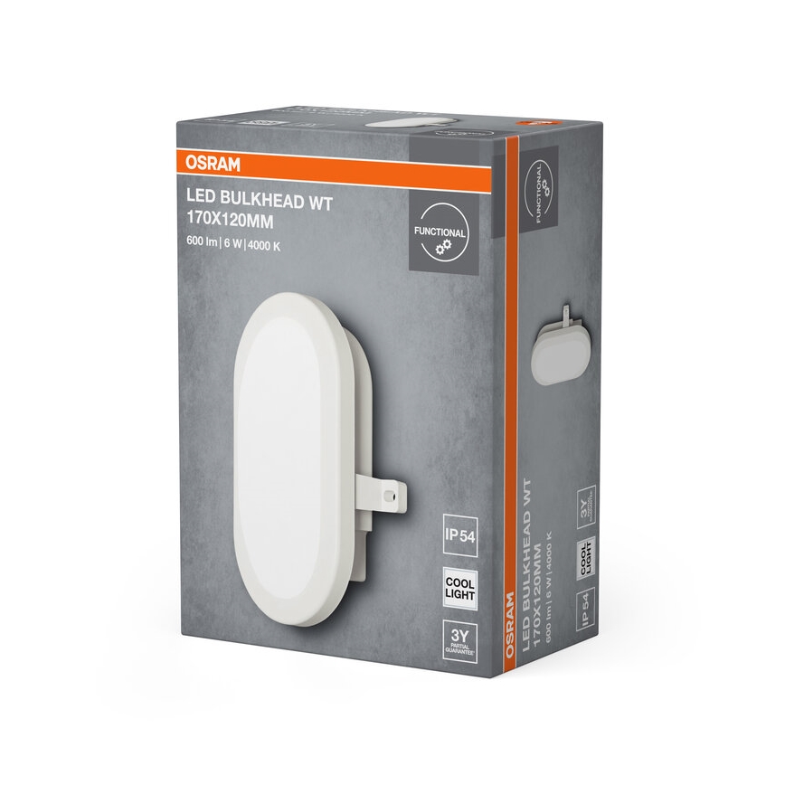 Osram - LED lauko sieninis šviestuvas BULKHEAD LED/6W/230V IP54 baltas