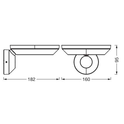 Osram - LED Lauko sieninis šviestuvas ENDURA STYLE LED/12W/230V IP65