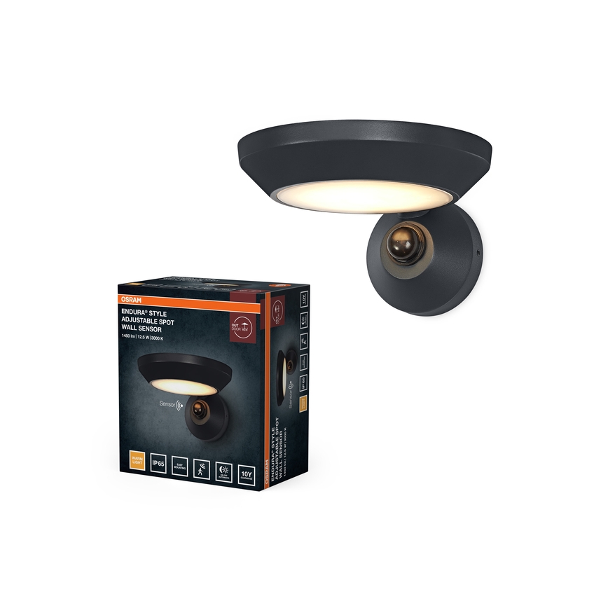 Osram - LED lauko sieninis šviestuvas su prieblandos ir judesio jutikliu ENDURA STYLE LED/12W/230V IP65