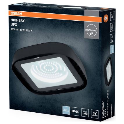 Osram - LED lubinis pramoninis šviestuvas HIGHBAY LED/80W/230V 6500K 23x23 cm IP65