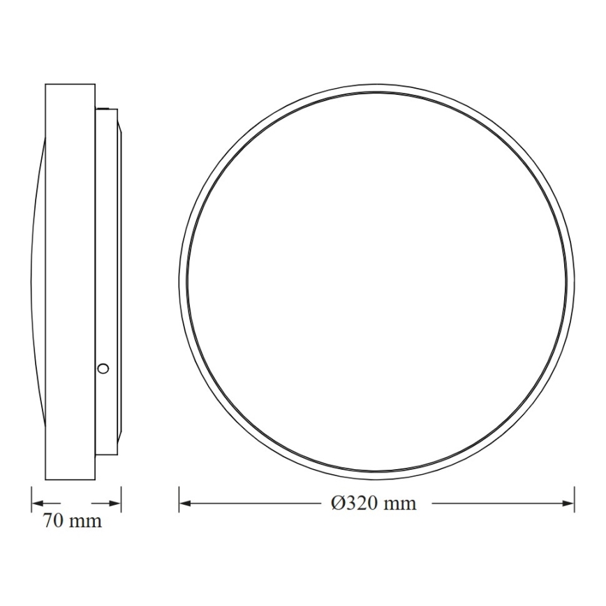Osram - LED lubinis šviestuvas su sumrėkimo jutikliu CEILING LUXO LED/18W/230V skersmuo 32 cm juodas