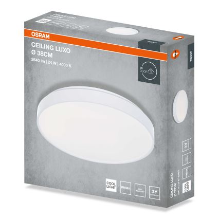 Osram - LED lubinis šviestuvas CEILING LUXO LED/24W/230V, skersmuo 38 cm, balta