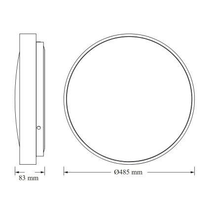 Osram - LED lubinis šviestuvas CEILING LUXO LED/36W/230V Ø 49 cm auksinis