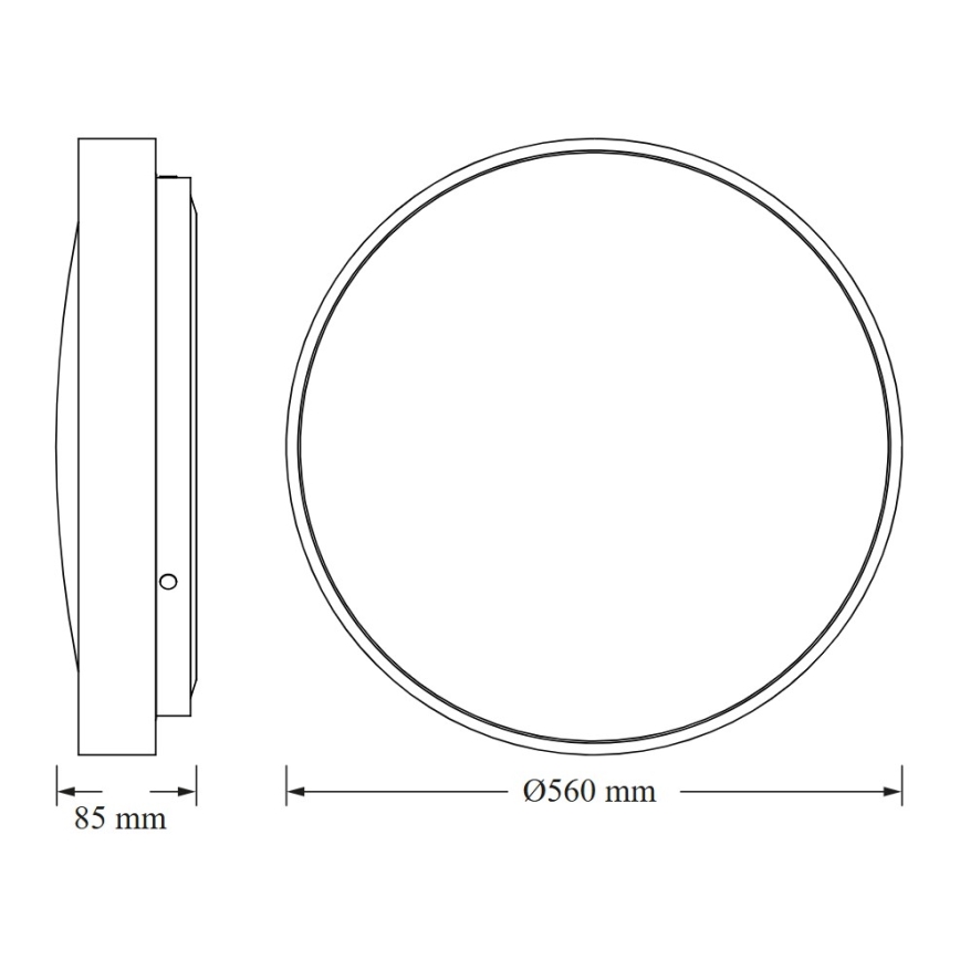 Osram - LED lubinis šviestuvas CEILING LUXO LED/60W/230V, skersmuo 56 cm, sidabrinis