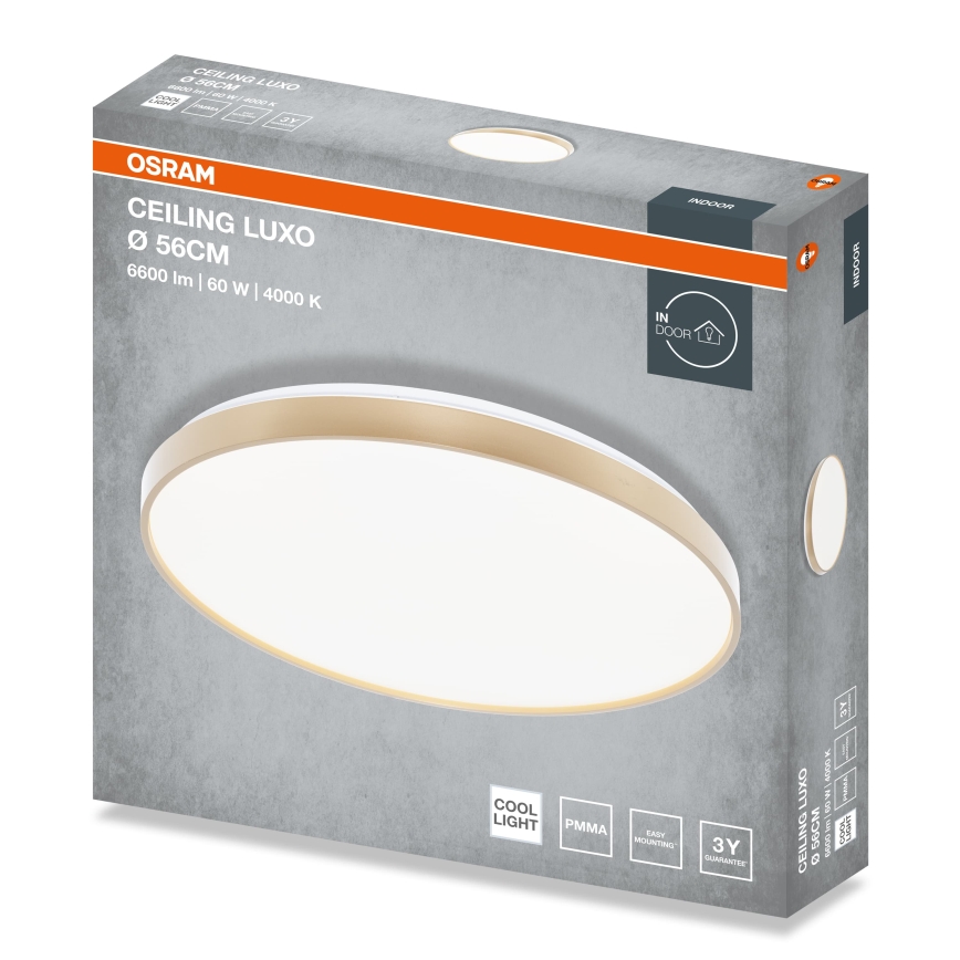 Osram - LED lubinis šviestuvas CEILING LUXO LED/60W/230V Ø 56 cm auksinis