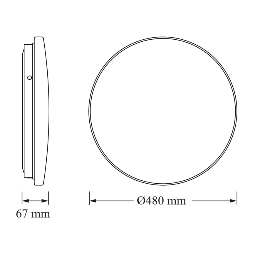 Osram - LED lubinis šviestuvas CEILING ROUND LED/36W/230V 3000 K skersmuo 48 cm balta