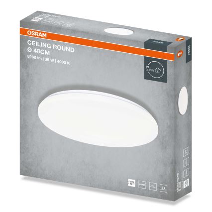 Osram - LED lubinis šviestuvas CEILING ROUND LED/36W/230V 4000K Ø 48 cm baltos spalvos