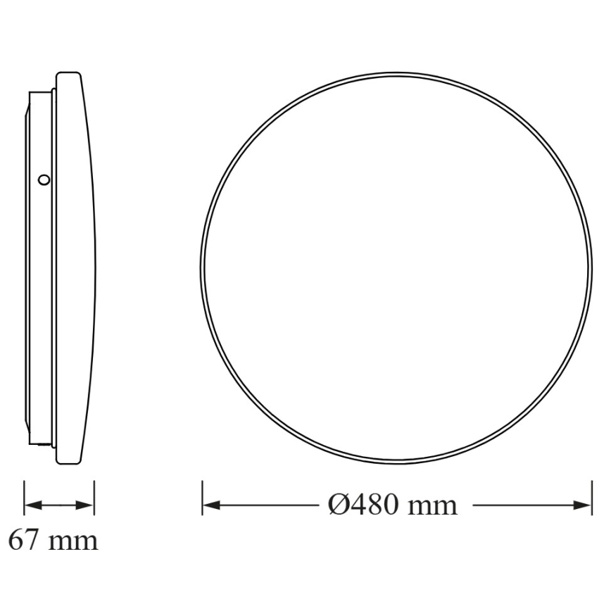 Osram - LED lubinis šviestuvas CEILING ROUND LED/36W/230V 6500K, skersmuo 48 cm, baltas