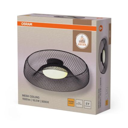 Osram - LED lubinis šviestuvas DECOR MESH LED/18,5W/230V skersmuo 30 cm juodas
