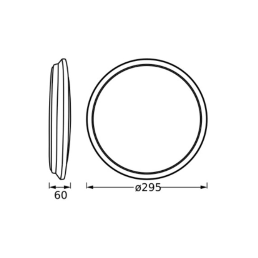 Osram - LED lubinis šviestuvas ORBIS DUBLIN LED/16W/230V Ø 30 cm sidabrinis