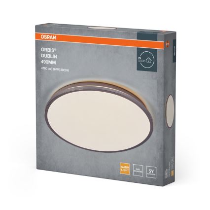 Osram - LED lubinis šviestuvas ORBIS DUBLIN LED/36W/230V Ø 49 cm sidabrinis