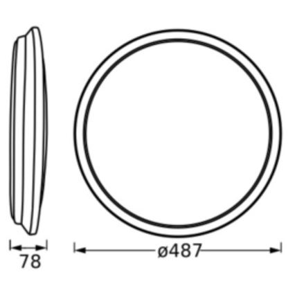 Osram - LED lubinis šviestuvas ORBIS DUBLIN LED/36W/230V Ø 49 cm sidabrinis