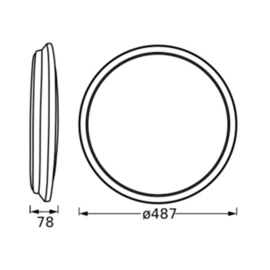 Osram - LED lubinis šviestuvas ORBIS DUBLIN LED/36W/230V Ø 49 cm sidabrinis