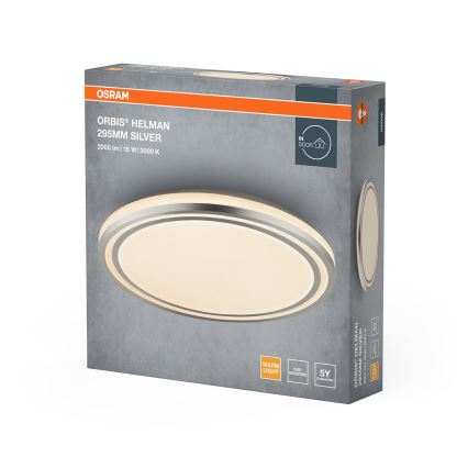 Osram - LED lubinis šviestuvas ORBIS HELMAN LED/16W/230V, skersmuo 29,5 cm, sidabrinis