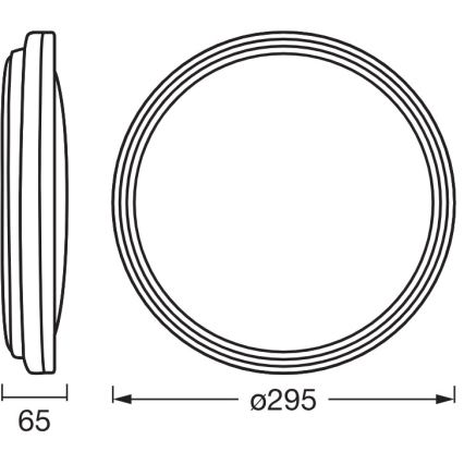 Osram - LED lubinis šviestuvas ORBIS HELMAN LED/16W/230V, skersmuo 29,5 cm, sidabrinis