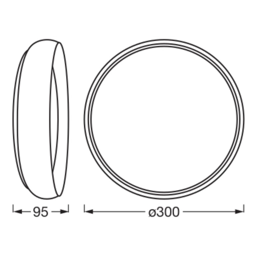 Osram - dimeriuojamas LED lubinis šviestuvas ORBIS LIVIA LED/16W/230V skersmuo 30 cm balta/ruda