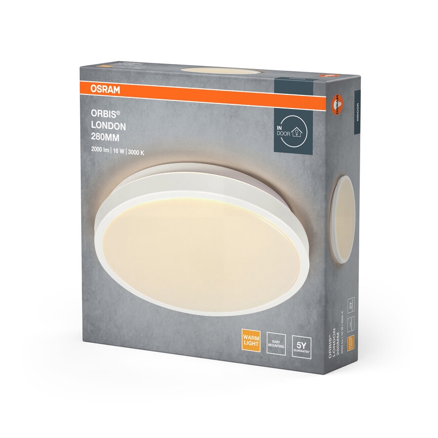 Osram - LED lubinis šviestuvas ORBIS LONDON LED/16W/230V Ø 28 cm balta