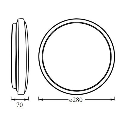 Osram - LED lubinis šviestuvas ORBIS LONDON LED/16W/230V Ø 28 cm balta