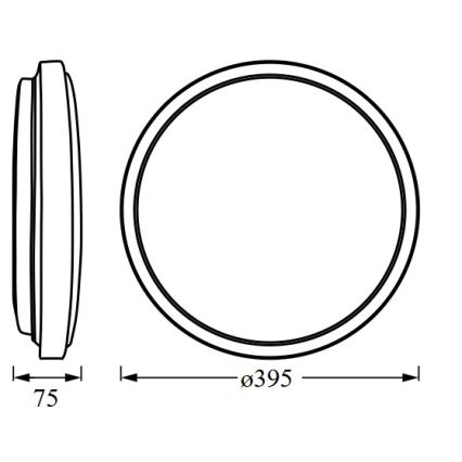 Osram - LED lubinis šviestuvas ORBIS LONDON LED/24W/230V skersmuo 39,5 cm baltas