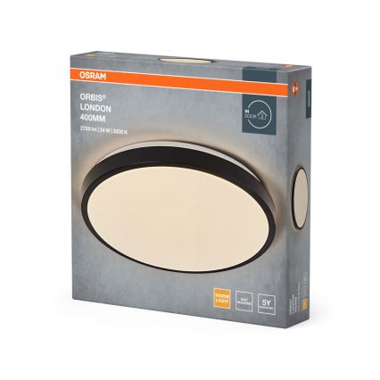 Osram - LED lubinis šviestuvas ORBIS LONDON LED/24W/230V Ø 39,5 cm juodas
