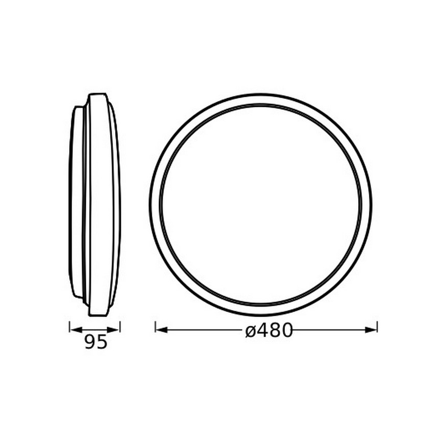 Osram - LED lubinis šviestuvas ORBIS LONDON LED/36W/230V, skersmuo 48 cm, baltas