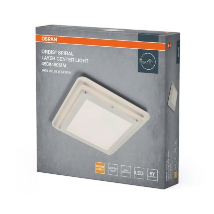 Osram - LED lubinis šviestuvas ORBIS SPIRAL LED/26W/230V 45x45 cm baltas