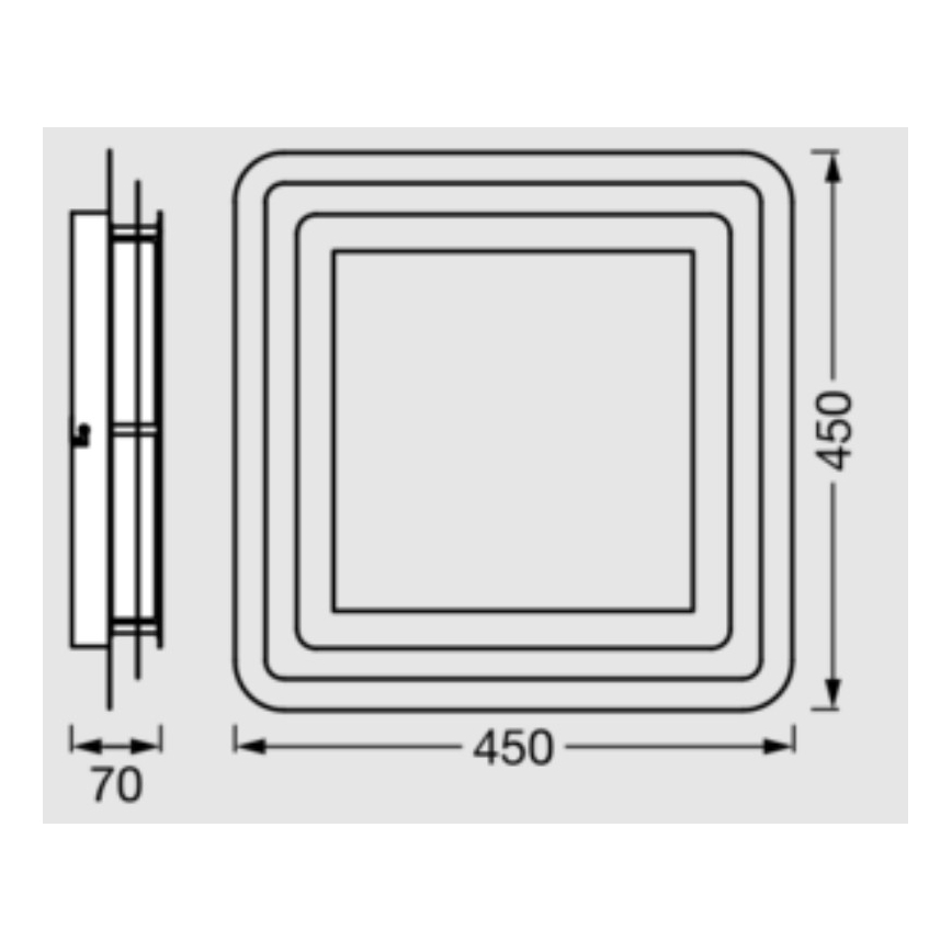 Osram - LED lubinis šviestuvas ORBIS SPIRAL LED/26W/230V 45x45 cm baltas