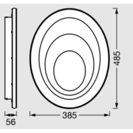 Osram - LED lubinis šviestuvas ORBIS SPIRAL LED/37W/230V baltas