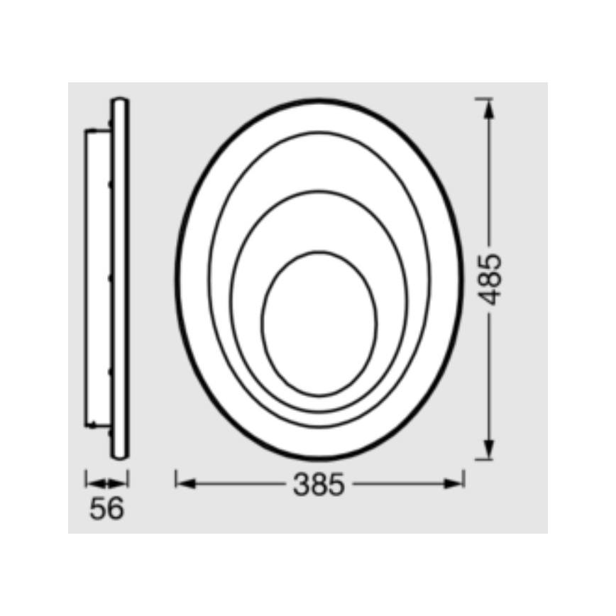 Osram - LED lubinis šviestuvas ORBIS SPIRAL LED/37W/230V baltas