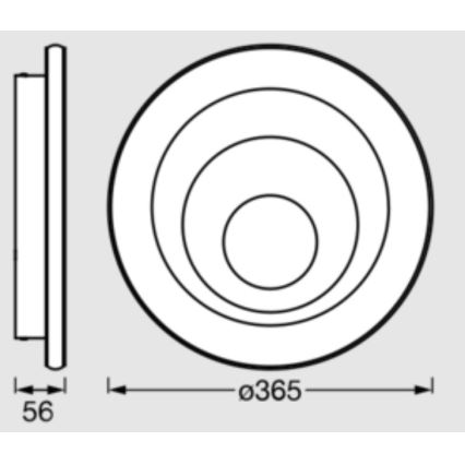 Osram - LED lubinis šviestuvas ORBIS SPIRAL LED/38W/230V, skersmuo 36,5 cm, baltas