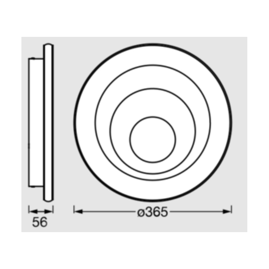 Osram - LED lubinis šviestuvas ORBIS SPIRAL LED/38W/230V, skersmuo 36,5 cm, baltas