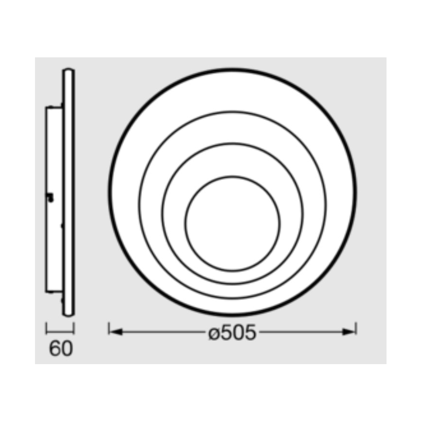 Osram - LED lubinis šviestuvas ORBIS SPIRAL LED/42W/230V skersmuo 50,5 cm baltas