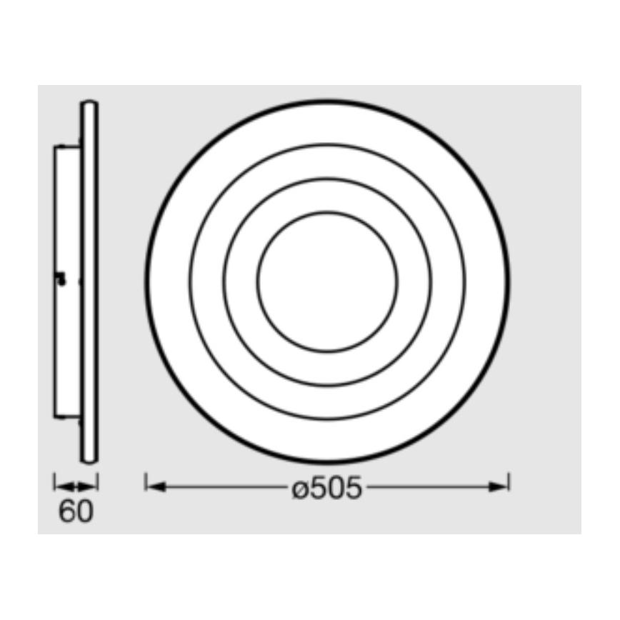 Osram - LED lubinis šviestuvas ORBIS SPIRAL LED/42W/230V skersmuo 50,5 cm baltas