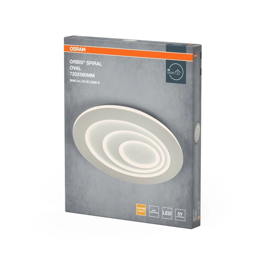 Osram - LED lubinis šviestuvas ORBIS SPIRAL LED/63W/230V baltas