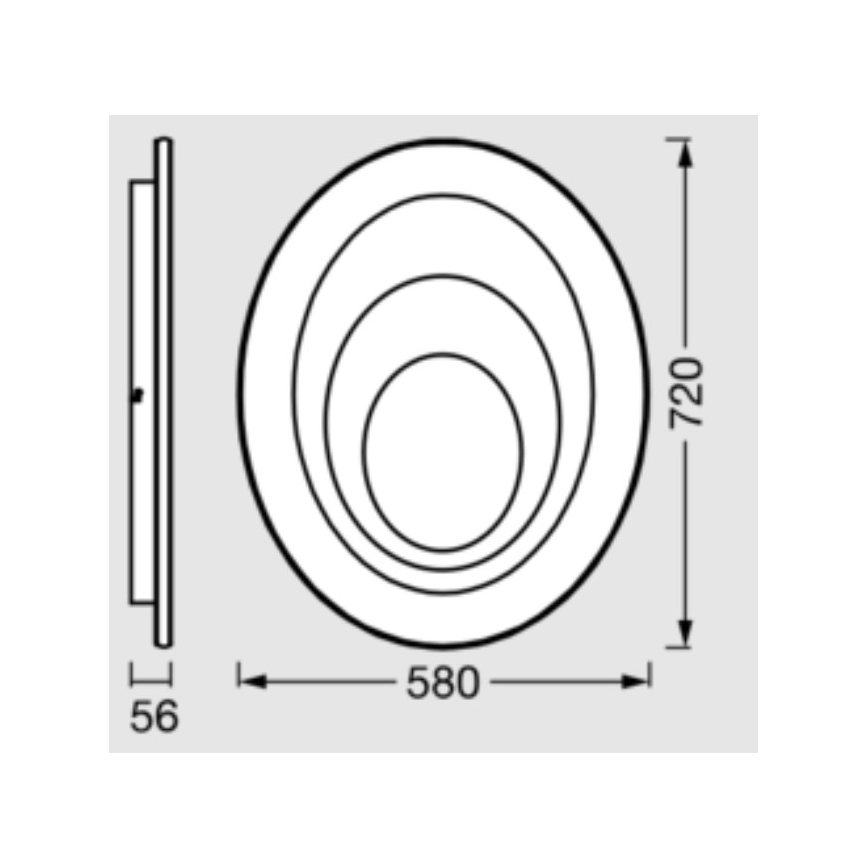 Osram - LED lubinis šviestuvas ORBIS SPIRAL LED/63W/230V baltas