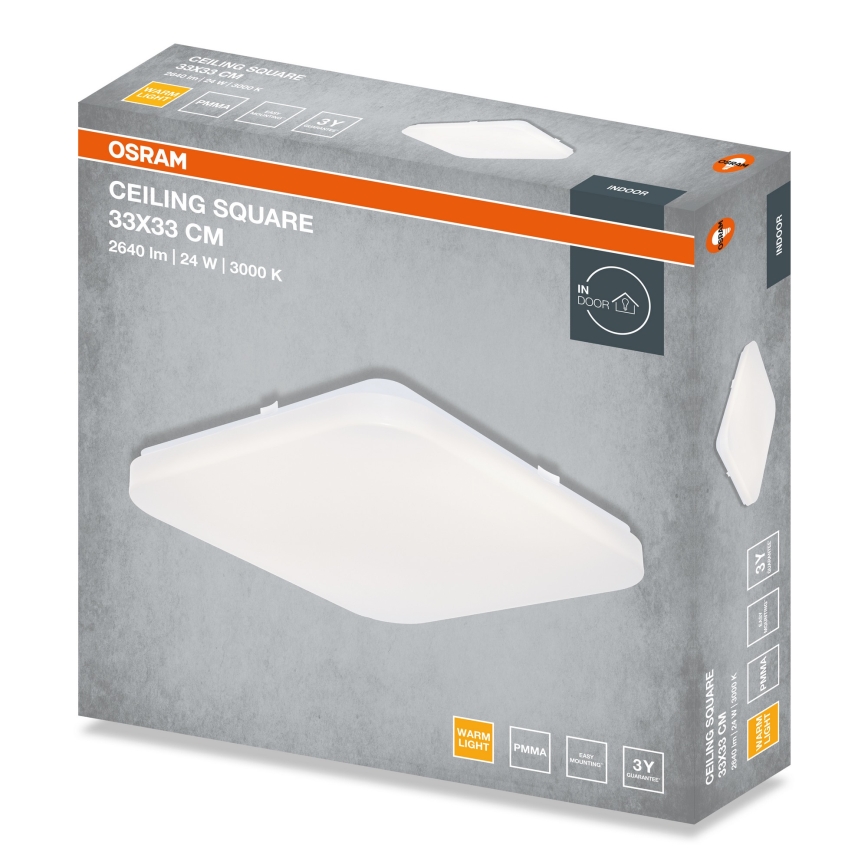 Osram - LED lubinis šviestuvas SQUARE LED/24W/230V 33x33 cm
