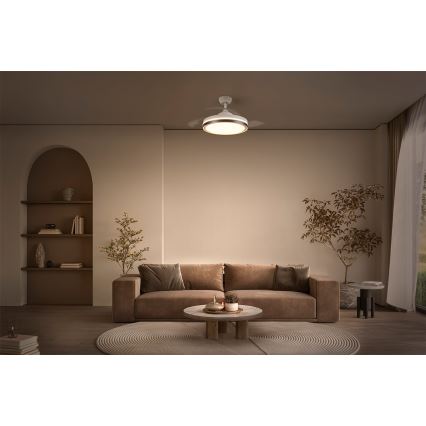 Osram - LED lubinis šviestuvas su ventiliatoriumi CEILING FAN LED/66W/230V 3000/4000/6500K balta + nuotolinis valdymas