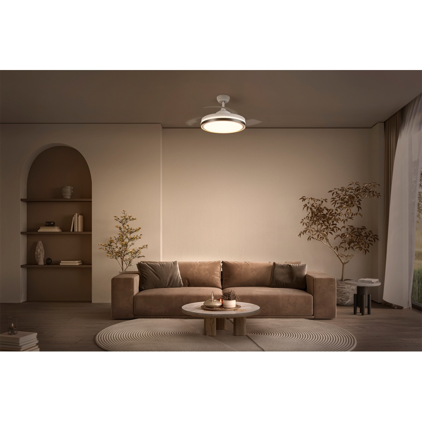 Osram - LED lubinis šviestuvas su ventiliatoriumi CEILING FAN LED/66W/230V 3000/4000/6500K balta + nuotolinis valdymas