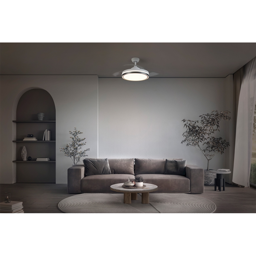 Osram - LED lubinis šviestuvas su ventiliatoriumi CEILING FAN LED/66W/230V 3000/4000/6500K balta + nuotolinis valdymas