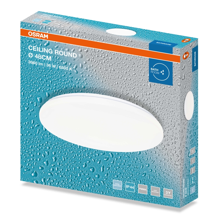 Osram - LED vonios kambario lubinis šviestuvas CEILING ROUND LED/36W/230V 6500K Ø 48 cm IP44 baltas