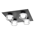 Osram - LED lubinis vonios šviestuvas ORBIS FLAME 4xLED/5,5W/230V 3000/4000K IP44 juoda