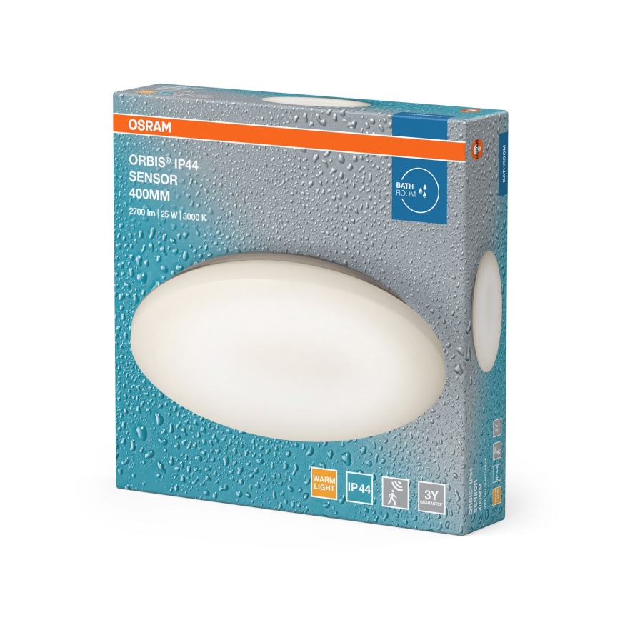 Osram - LED vonios kambario lubinis šviestuvas su judesio ir sutemos jutikliu ORBIS LED/25W/230V IP44