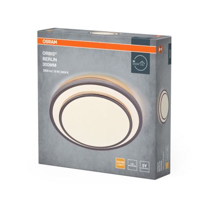 Osram - LED lubų šviestuvas ORBIS BERLIN LED/16W/230V, skersmuo 29,3 cm, sidabrinės spalvos