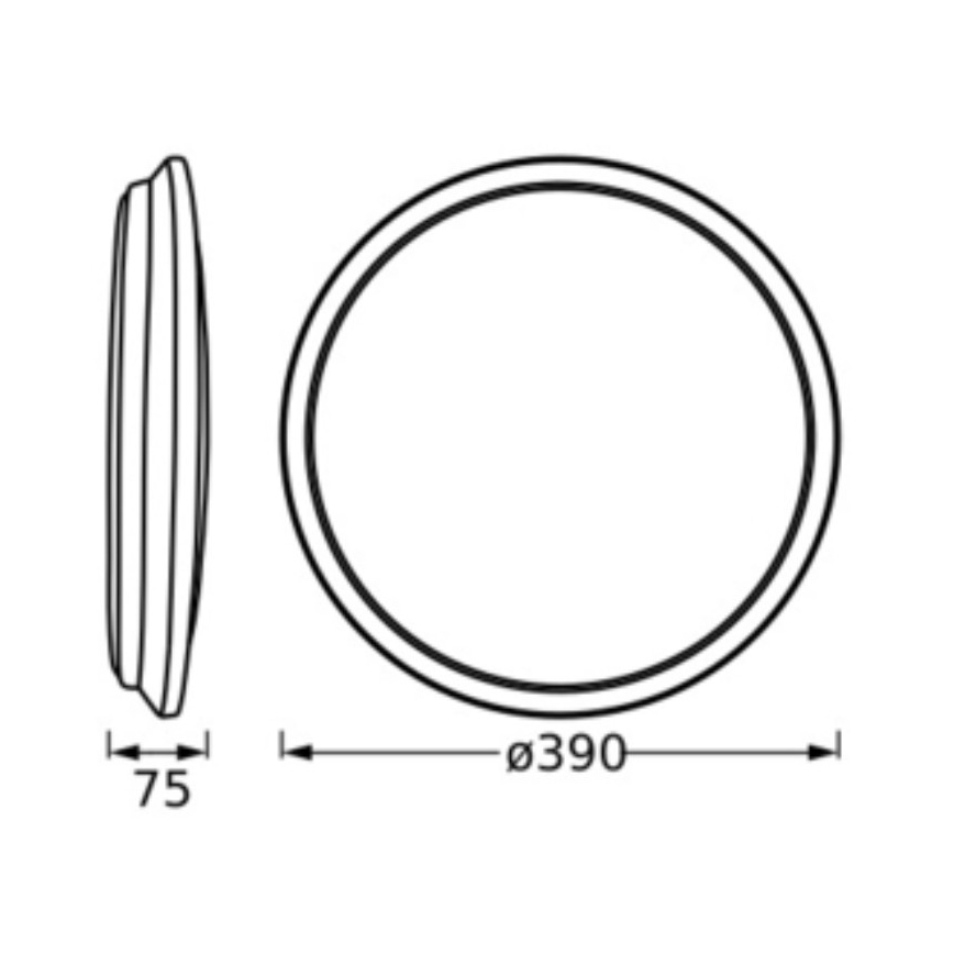 Osram - LED lubų šviestuvas ORBIS DUBLIN LED/24W/230V, Ø 39 cm, sidabrinis