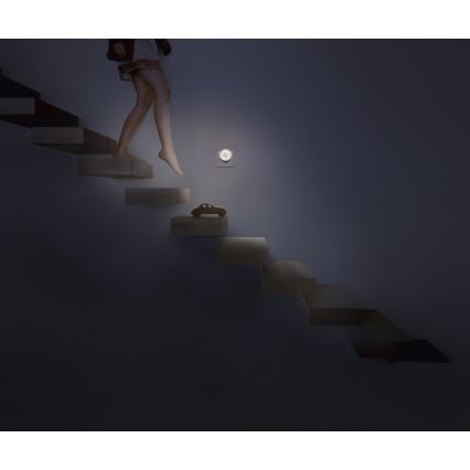 Osram - LED naktinė lemputė su judesio ir sutemų jutikliu LUNETTA LED/0,31W/230V balta