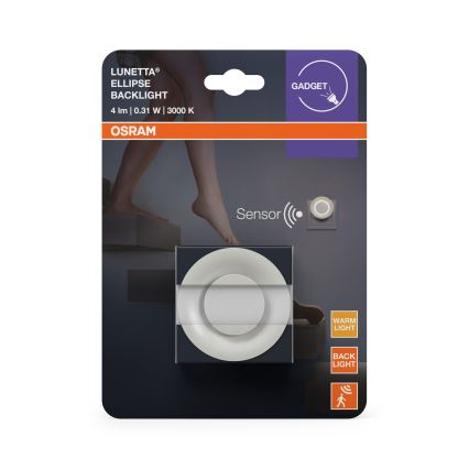 Osram - LED naktinė lemputė su judesio ir sutemų jutikliu LUNETTA LED/0,31W/230V balta