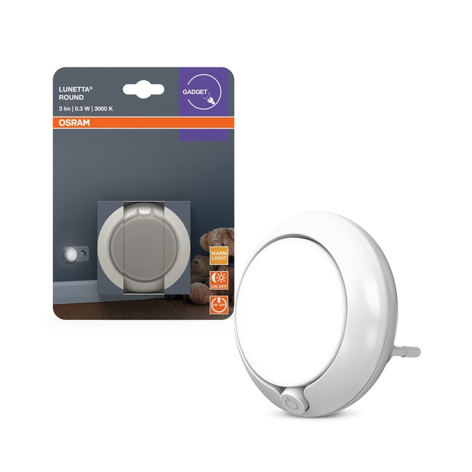 Osram - LED naktinė švieselė su jutikliu LUNETTA LED/0,3W/230V 3000K