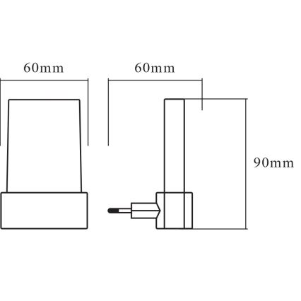 Osram - LED Naktinis šviestuvas su jutikliu LUNETTA LED/0,28W/230V 3000K