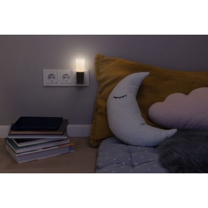 Osram - LED naktinis šviestuvas su sutemų jutikliu LUNETTA LED/0,2W/230V juodas