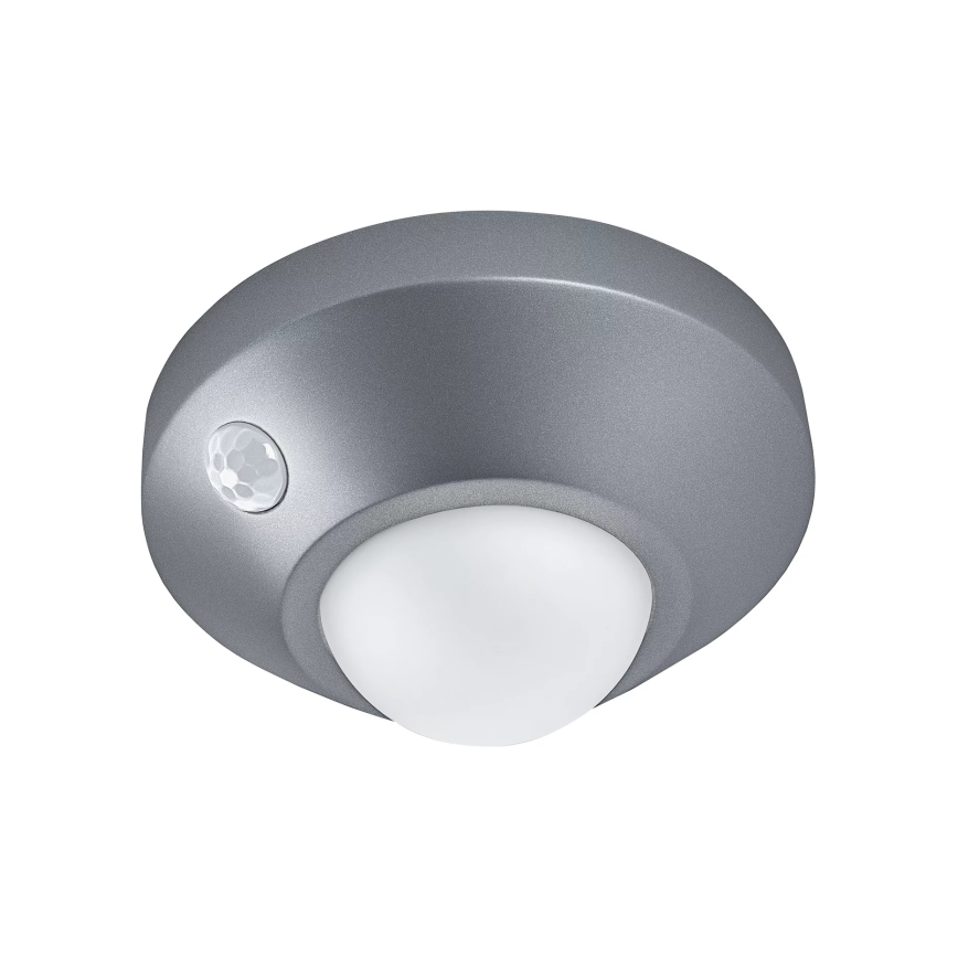 Osram - LED orientacinis šviestuvas su jutikliu NIGHTLUX LED/2W/3xAA sidabrinis